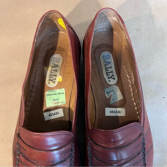 Bally Men’s Raffael Brown Leather Loafers Low heel Size Us 12 D Made In Italy